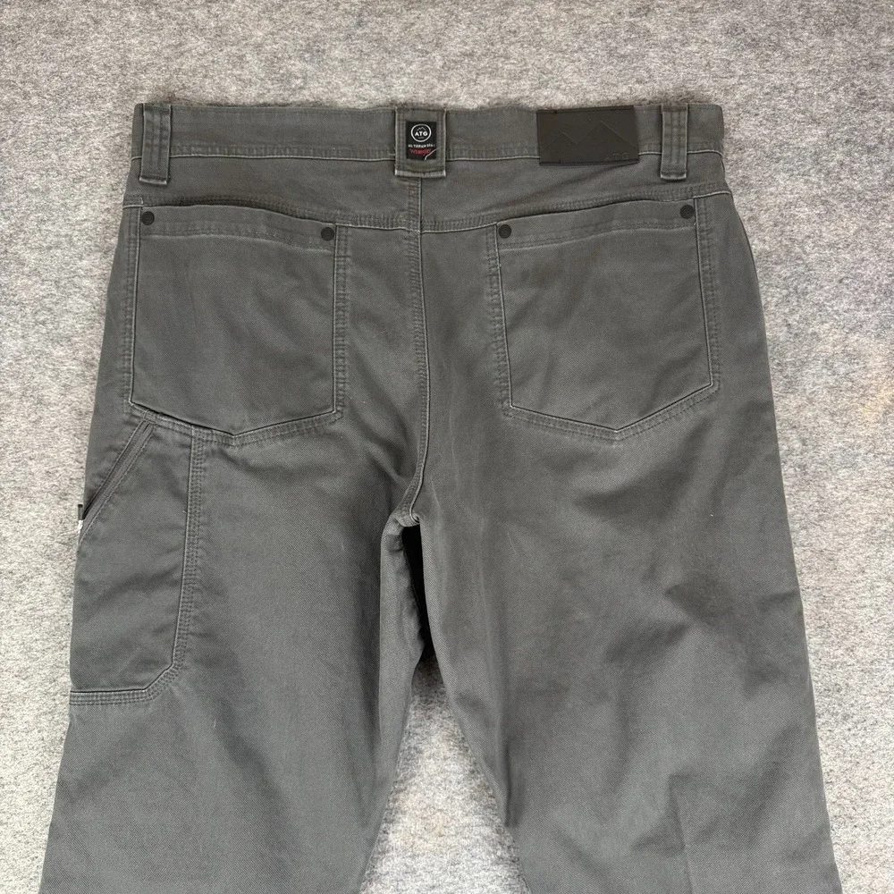 Wrangler ATG Jackson Utility Pants Cotton Stretch Pockets Gray Mens 36x30